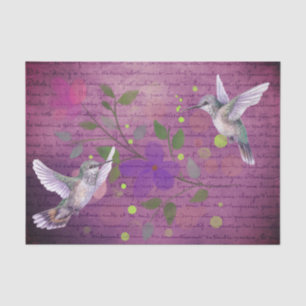 Papier Mousseline Printemps Hummingbird decoupage