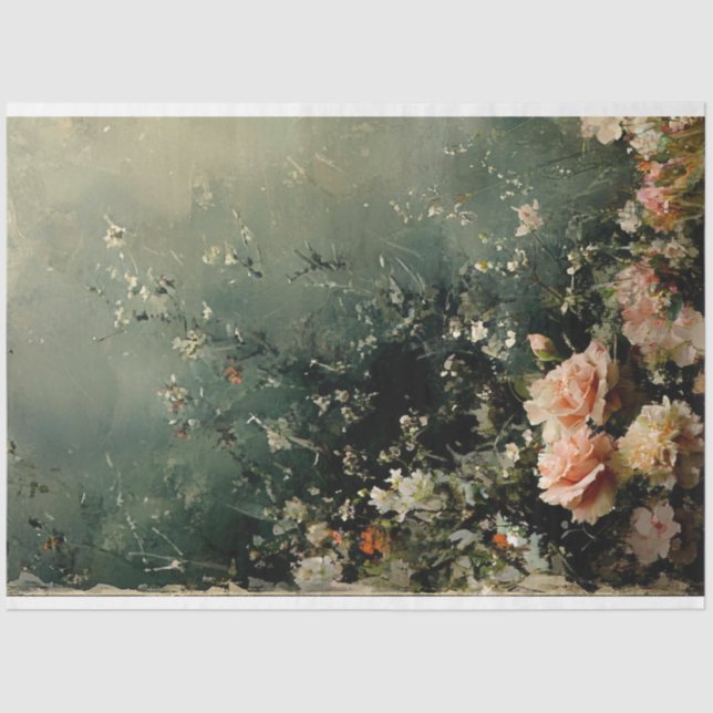 Papier Mousseline Printemps vert (Recto)