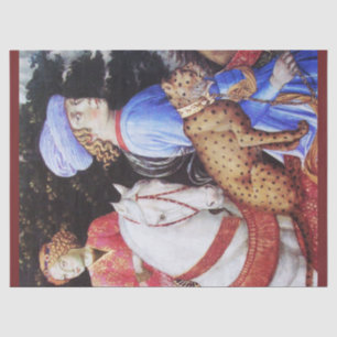 Papier Mousseline Procession de Magus Melchior, Cheval, Chat sauvage