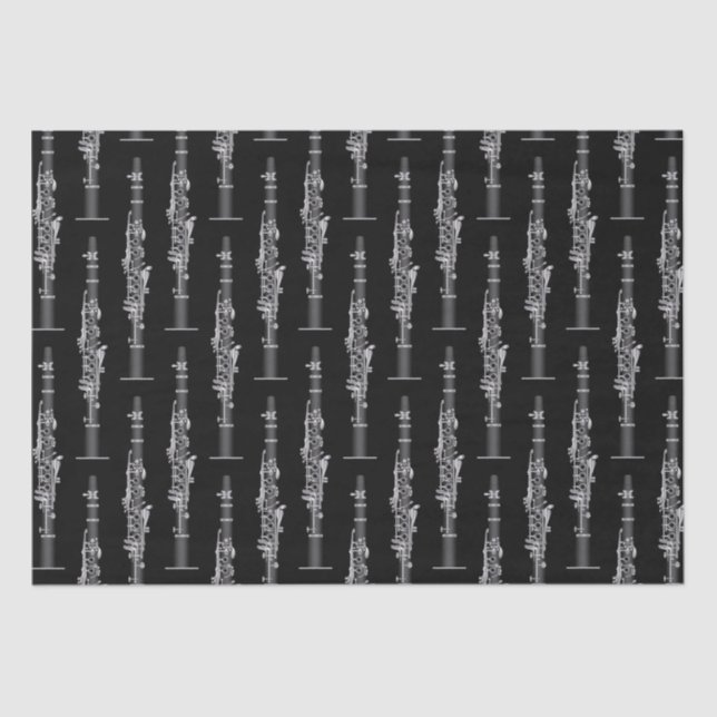 Papier Mousseline Professeur de musique Clarinet (Recto)