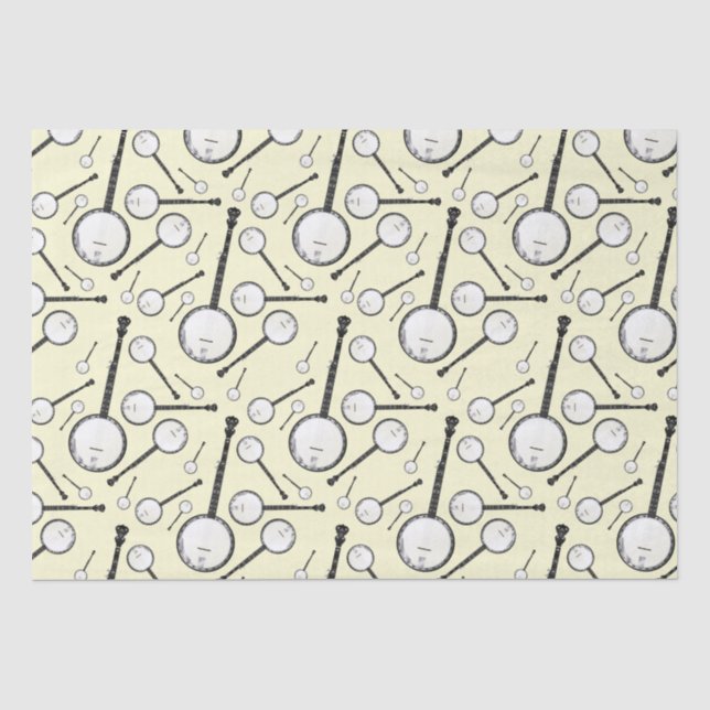 Papier Mousseline Professeur de musique de Banjo (Recto)