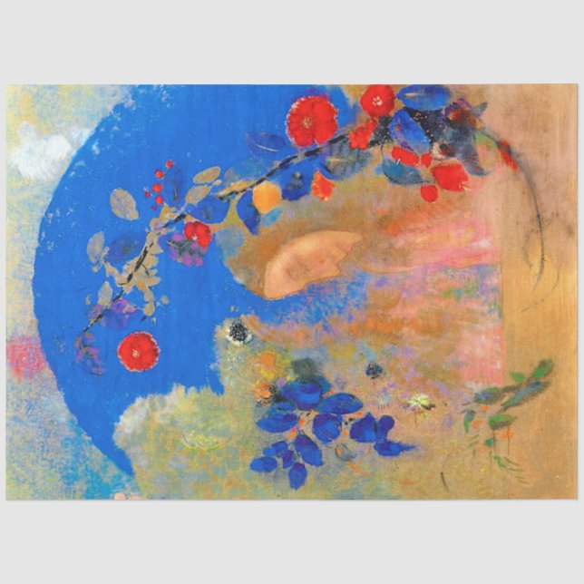 Papier Mousseline Profil sous un arc, Redon (Recto)