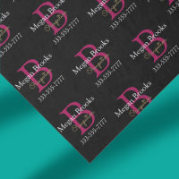 Promo Entreprise, Nom, Monogramme & Titre sur Fond