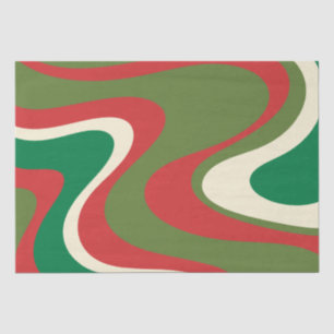 Papier Mousseline Psychedelic Retro 60s les années 70 Noël Abstrait