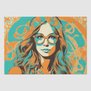 Papier Mousseline Psychédélique : Un papier de découpage rétro Hippi