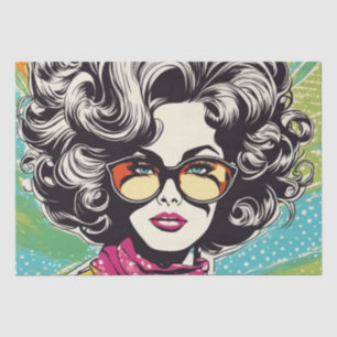 Papier Mousseline Psychédélique : Un papier de découpage rétro Hippi