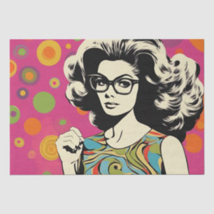 Papier Mousseline Psychédélique : Un papier de découpage rétro Hippi