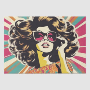 Papier Mousseline Psychédélique : Un papier de découpage rétro Hippi