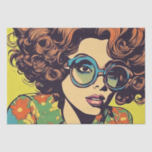 Papier Mousseline Psychédélique : Un papier de découpage rétro Hippi