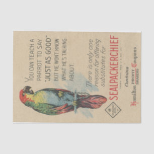 Papier Mousseline Publicité du catalogue de perroquets Ephemera de d