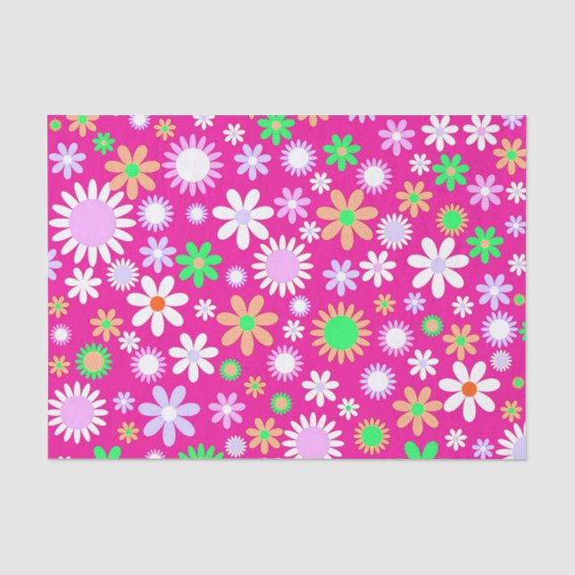 Papier Mousseline Puissance rose (Recto)