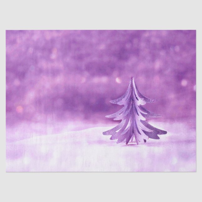 Papier Mousseline Purple Christmas Winter Wonderland (Recto)