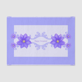 Papier Mousseline Purple Clematis Bonne Occasion Cadeau Papier Tissu