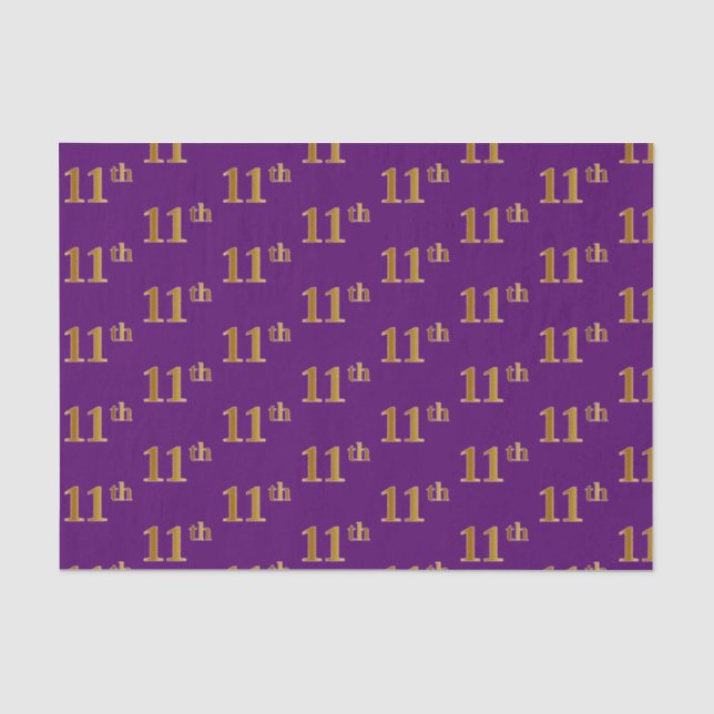Papier Mousseline Purple, Faux Gold 11e (onzième) événement (Recto)