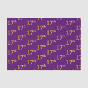 Papier Mousseline Purple, Faux Gold 17e (dix-septième) événement