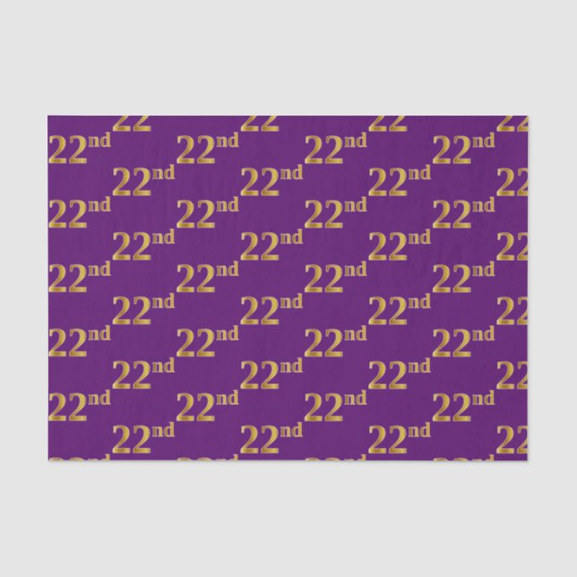Papier Mousseline Purple, Faux Gold 22e (Vingt-Deuxième) (Recto)