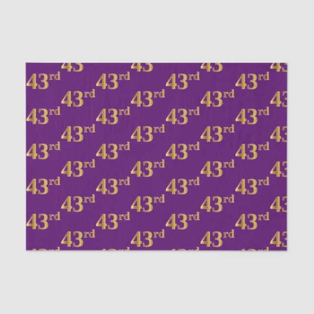 Papier Mousseline Purple, Faux Gold 43ème (Quarante-Troisième) Événe (Recto)