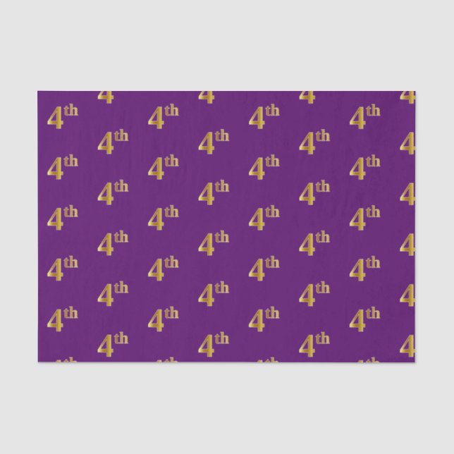 Papier Mousseline Purple, Faux Gold 4e (Quatrième) Tissu de l'événem (Recto)