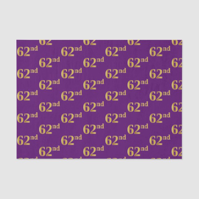 Papier Mousseline Purple, Faux Gold 62e (Soixante-deuxième) événemen (Recto)