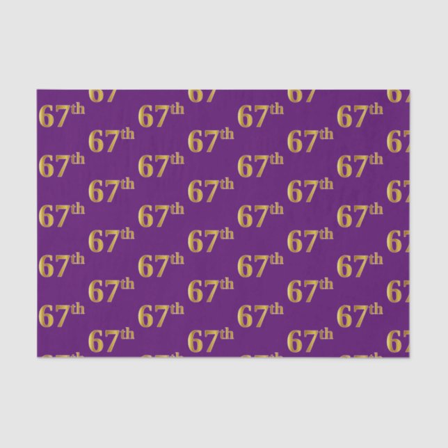 Papier Mousseline Purple, Faux Gold 67e (Soixante-Septième) Événemen (Recto)