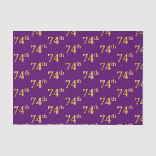 Papier Mousseline Purple, Faux Gold 74e (Soixante-quatorzième) (Recto)