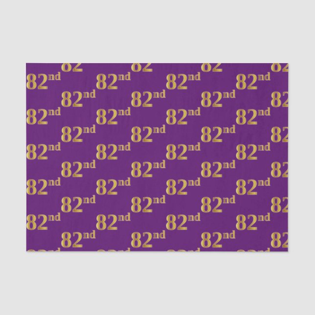 Papier Mousseline Purple, Faux Gold 82e (Quatre-Vingt-Seconde) (Recto)