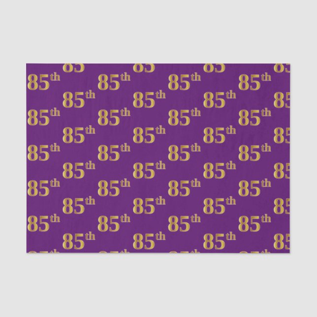 Papier Mousseline Purple, Faux Gold 85e (Quatre-Vingt-Cinquième) Évé (Recto)