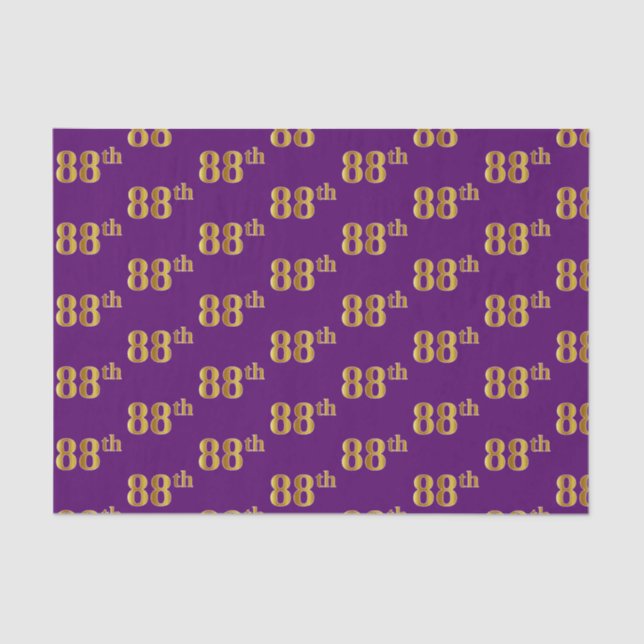 Papier Mousseline Purple, Faux Gold 88e (Quatre-Vingt-Huitième) (Recto)