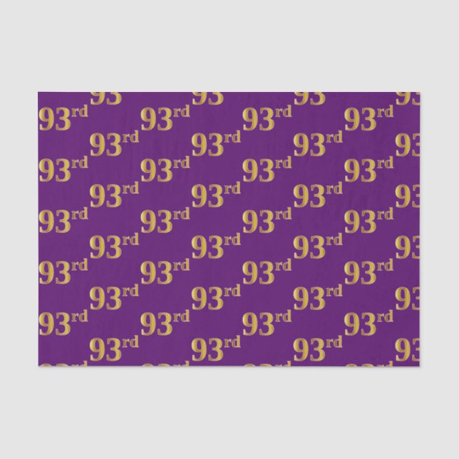 Papier Mousseline Purple, Faux Gold 93e (Quatre-vingt-treizième) (Recto)