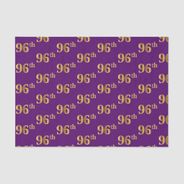 Papier Mousseline Purple, Faux Gold 96e (Quatre-vingt-seizième) (Recto)