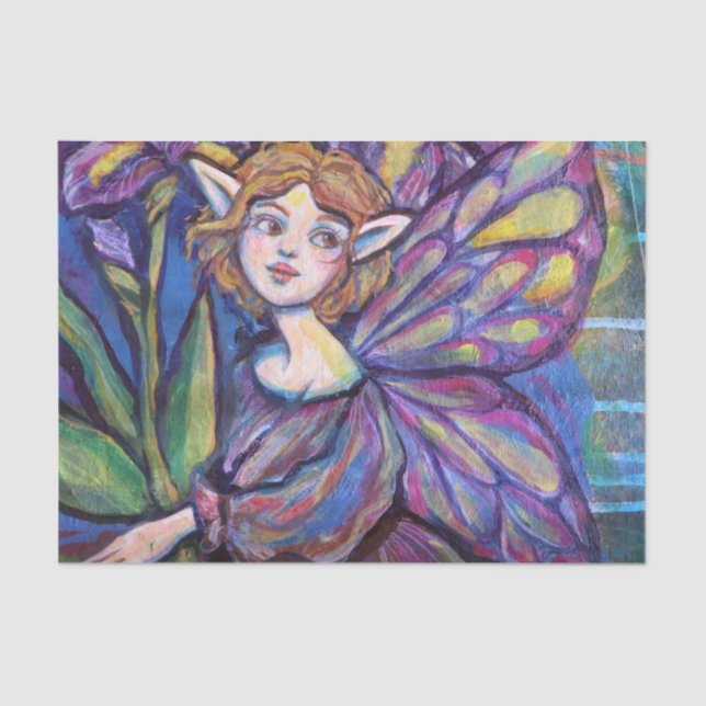 Papier Mousseline Purple Iris Pixie Girl (Recto)