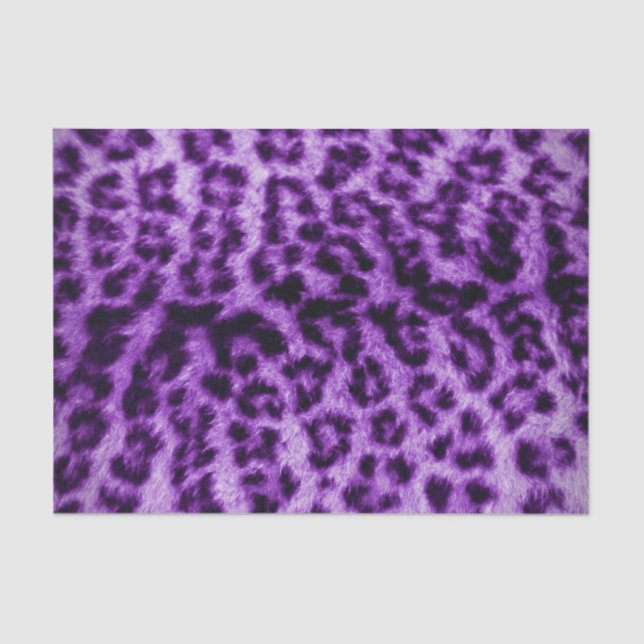 Papier Mousseline Purple Leopard Print (Recto)