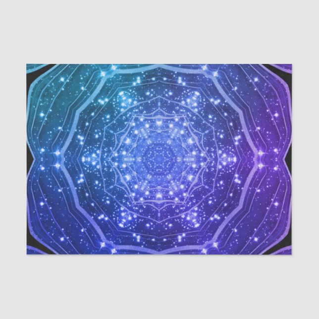 Papier Mousseline Purple Ombre Galaxy Geode Ciel nocturne (Recto)