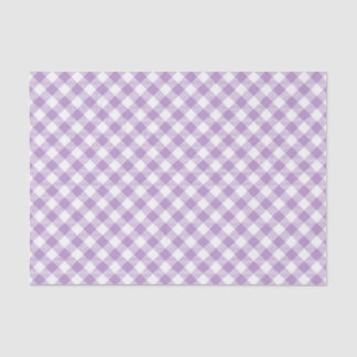 PAPIER MOUSSELINE PURPLE & WHITE EASTER PLAID PATTERN