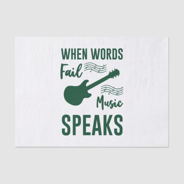 Papier Mousseline Quand les mots ne parlent pas musique parler (Recto)
