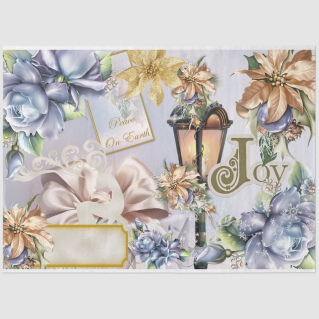 Papier Mousseline Quatre saisons Collage Design Series 4 (Recto)