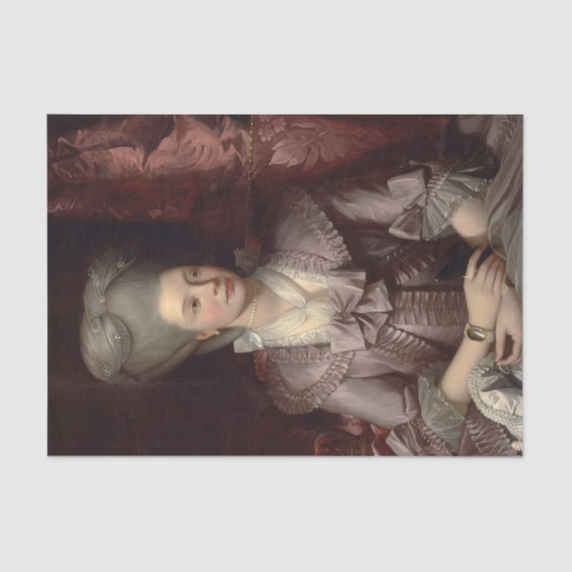 Papier Mousseline Queen Charlotte (1777) par Benjamin West (Recto)