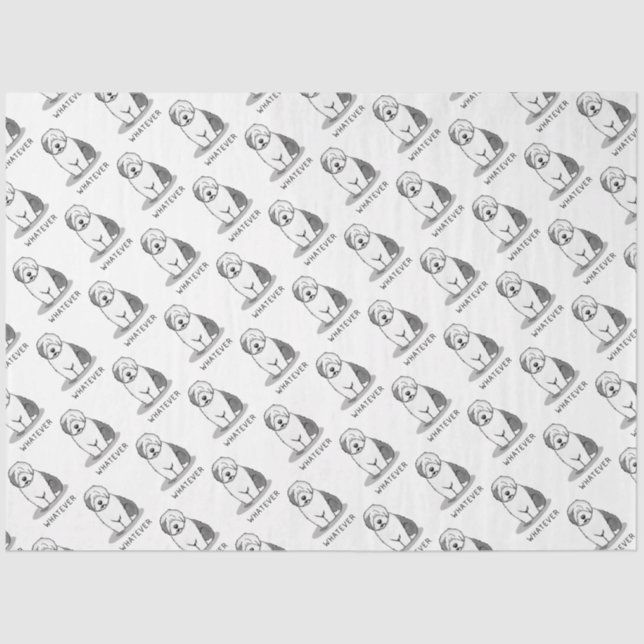 Papier Mousseline Quel que soit le vieux chien anglais Sheepdog (Gre (Recto)