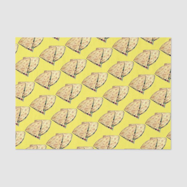 Papier Mousseline Quesadilla Mexican Food Restaurant Appetizer (Recto)