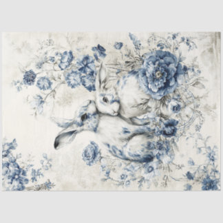 Papier Mousseline Rabbit Pair Three Tissue Paper