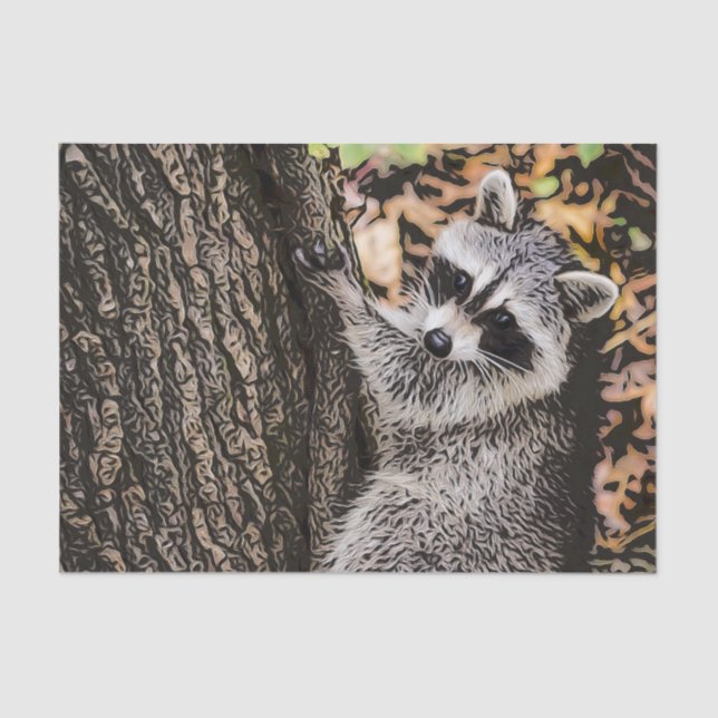 Papier Mousseline Raccoon sauvage (Recto)