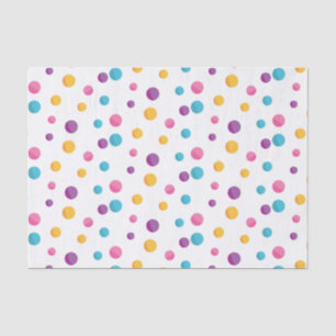 Papier Mousseline Rainbow Confetti Pois fête d'anniversaire