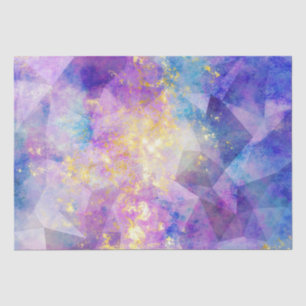 Papier Mousseline Rainbow Ombre et Gold Fire Opal Motif