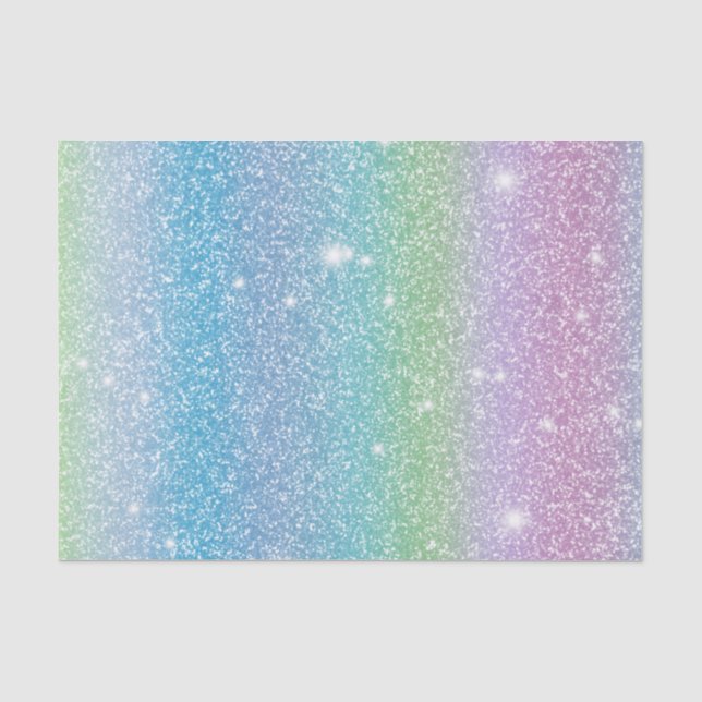 Papier Mousseline Rainbow Parties scintillant Look Pastels (Recto)