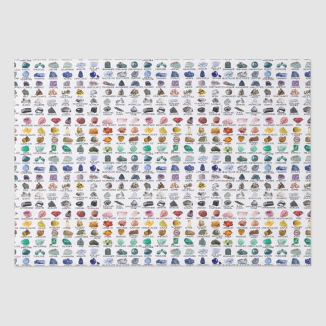 Papier Mousseline Rainbow Rocks Crystal Collection Cadeau Tissu Papi (Recto)