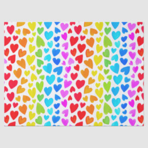 Papier Mousseline Rainbow Watercolor Motif