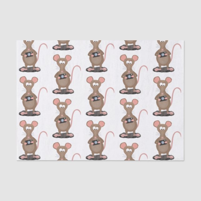 Papier Mousseline Rat drôle avec dessin animé de la caméra (Recto)
