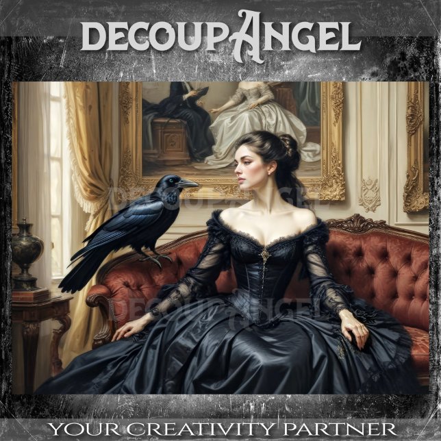 Papier Mousseline Raven’s Guest Decoupage (Créateur téléchargé)