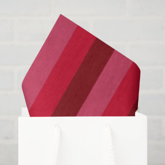 Papier Mousseline Rayures aux teintes de rouge