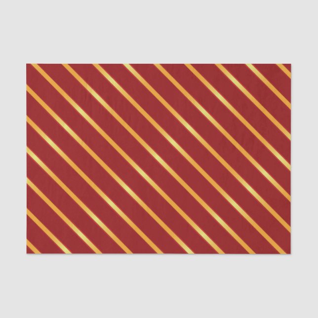Papier Mousseline Rayures diagonales métalliques d'or lumineux mince (Recto)